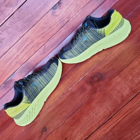 Hoka One One EVO SpeedGoat Shoes Women 9 Trail Sneakers‎ Black Yellow Vibram - Picture 5 of 7